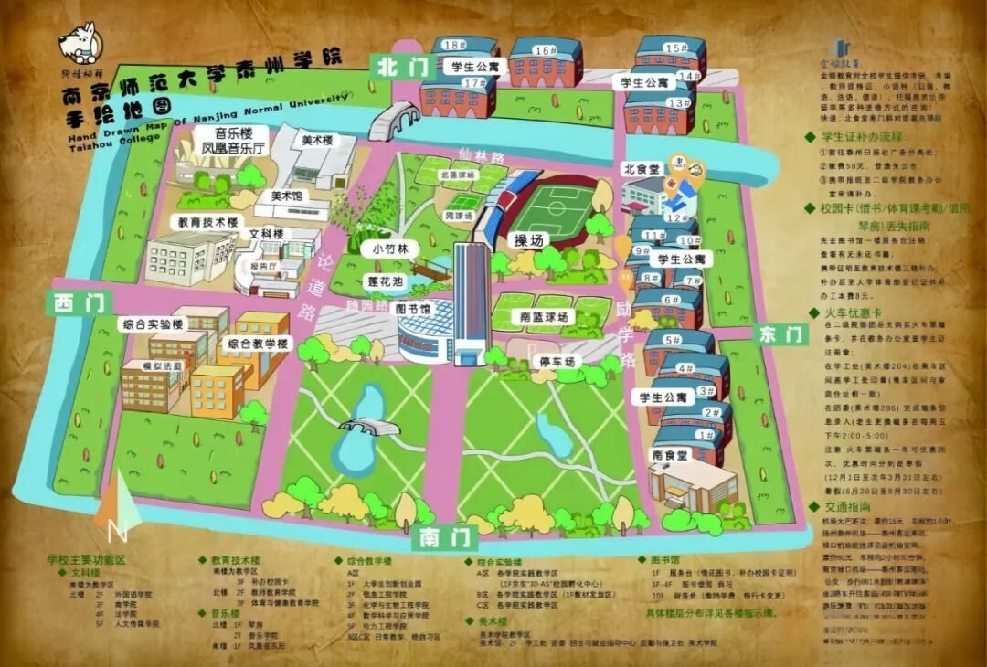 南京师范大学泰州学院校园风景